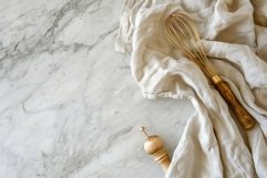 Flatlay photo, marble kitchen counter with copy space Product Image 1