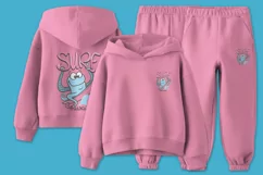 kids hoodie and JOGGER TROUSERS Mockup PSD templates Product Image 4