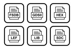 Set Of File Formats Icons Product Image 1