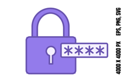 Colored Password Icon Product Image 1