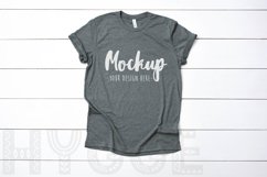 Tshirt Mockup Bella Canvas 3001 Deep Heather Tshirt Mockup Product Image 1