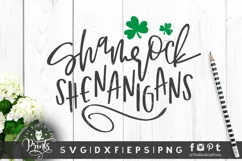 Shamrock Shenanigans SVG | Clover SVG | St. Patricks SVG Product Image 1