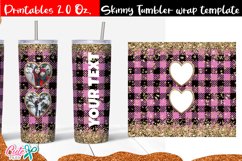 Valentines day Heart frame 20 Oz. Skinny Tumbler wrap subli Product Image 2