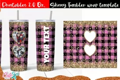 Valentines day Heart frame 20 Oz. Skinny Tumbler wrap subli Product Image 2