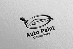 Car Painting Logo with Brush and Sport Car Concept 3 Product Image 5