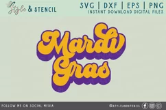Mardi Gras Retro SVG - PNG, DXF, SVG, EPS, Cut File Product Image 2