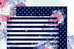 Fashion Shoes Shopping Floral Silver Glitter Paper Pack Product Image 4