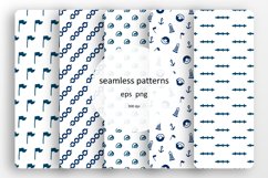 Set of seamless patterns with paints sea elements Product Image 1