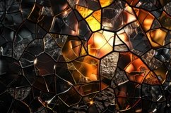 Gold Black Stained Glass Pattern Background Wallpaper Product Image 1