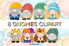 Gnome clipart set, gnome png, sublimaion, gnome sticker Product Image 1