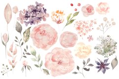Watercolor BLOOMING flowers 146 PNG Product Image 2