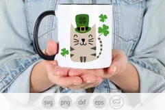 St Patrick's Day Cat svg, Irish Cat svg, Cats svg Product Image 4