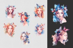 watercolor flower butterfly queen clipart bundle sublimation Product Image 2