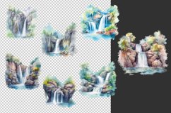 watercolor waterfalls clipart png landscape sublimation Product Image 2