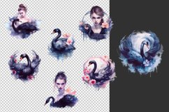 Black Swan Clipart Bundle Sublimation PNG Product Image 2