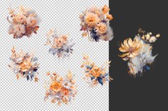 Bouquet Gold Flowers Clipart Bundle Sublimation PNG Product Image 2