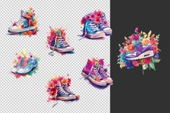 watercolor sneakers clipart bundle png sublimation pod Product Image 2