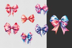 watercolor ribbon bow clipart bundle png sublimation Product Image 2