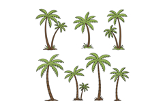 Lush green palm trees in various sizes and orientations, sho Product Image 1