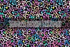 Colorful Leopard Print Seamless Pattern, Colorful Pattern Product Image 1