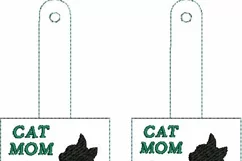 ITH Cat Mom Hand Sanitizer Holder- Snap Tab 5x7 Hoop Product Image 4