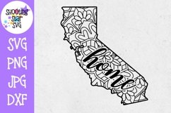 California US State Mandala with Home SVG - 50 States SVG Product Image 1