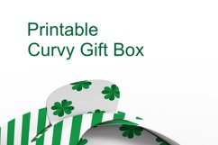 Printable St Patrick's Day Curvy Gift Box Lucky Shamrock Product Image 3