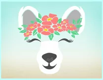 Polar Bear Face With Flowers Svg Dxf Eps Png Svg Files Product Image 2
