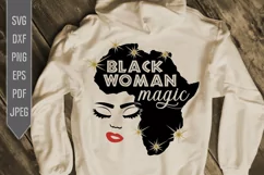 Black Women Magic Svg, png, dxf, eps. Afro American Hair Svg Product Image 1