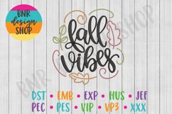 Fall Vibes Machine Embroidery Design, Fall Embroidery Product Image 1