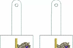 ITH Carousel Horse Hand Sanitizer Holder- Snap Tab 5x7 Hoop Product Image 3