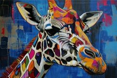 Speckled Giraffe head. Generate Ai Product Image 1