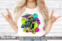 Psychedelic Mushroom Skull Sublimation Design | Png Product Image 3
