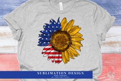 Sunflower 4th of July American Flag Sublimation Set Product Image 4