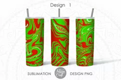 Christmas tumbler, Marble Effect, Sublimation PNG Product Image 3