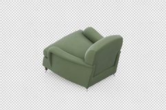 Isometric Arm Chair 3D isolated render Product Image 1