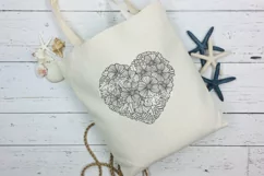 Heart SVG | Zentangle Heart SVG | Flower SVG | Love SVG Product Image 8