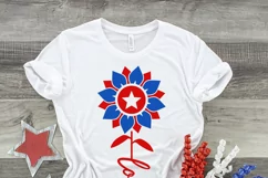 Patriotic Sunflower SVG | 4th of July sunflower Product Image 2