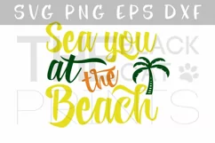 Sea you at the beach SVG PNG EPS DXF Product Image 4