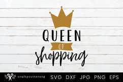 Queen of shopping Svg Cut File Crown Clipart Product Image 2