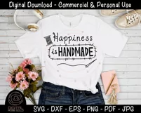 Happiness is Handmade - Sewing Crafting SVG, Shop Small SVG Product Image 2