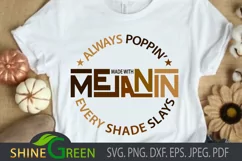 Melanin SVG Poppin' for Black Woman SVG, Black Girl SVG Product Image 1