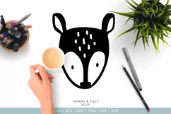 Scandinavian Style Fawn - Cute Nursery Kids SVG Cut File Product Image 2