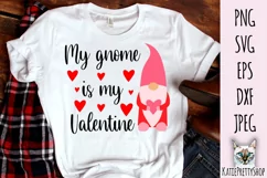 My Gnome is my Valentine, Love Svg cut file. Product Image 1