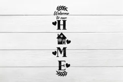Welcome Porch Sign SVG, Front Porch Sign SVG, Vertical Sign Product Image 2