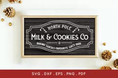 Milk and Cookies Co Christmas Sign svg eps png pdf dxf Product Image 3