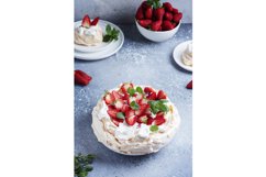 Cake Pavlova with meringue, strawberry and cream Product Image 1