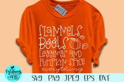 Flannels boots leggings and pumpkin spice svg, fall svg, Product Image 1