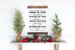 Farmhouse Christmas Sign SVG - Merry Be Your Christmas. Product Image 1