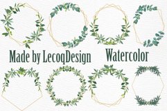 Geometric Frames Greenery clipart Product Image 7